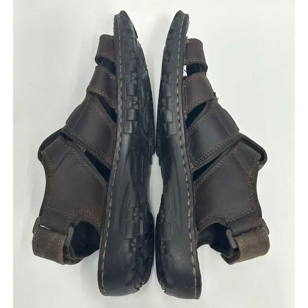 Skechers Men's sandals sz 8 jammers Brown Leather Gladiator Fisherman 60847 boho